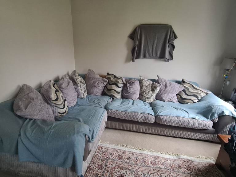 Grey corner sofa