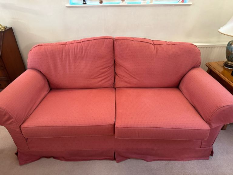 FREE - Pink/red Sofa and matching armchair
