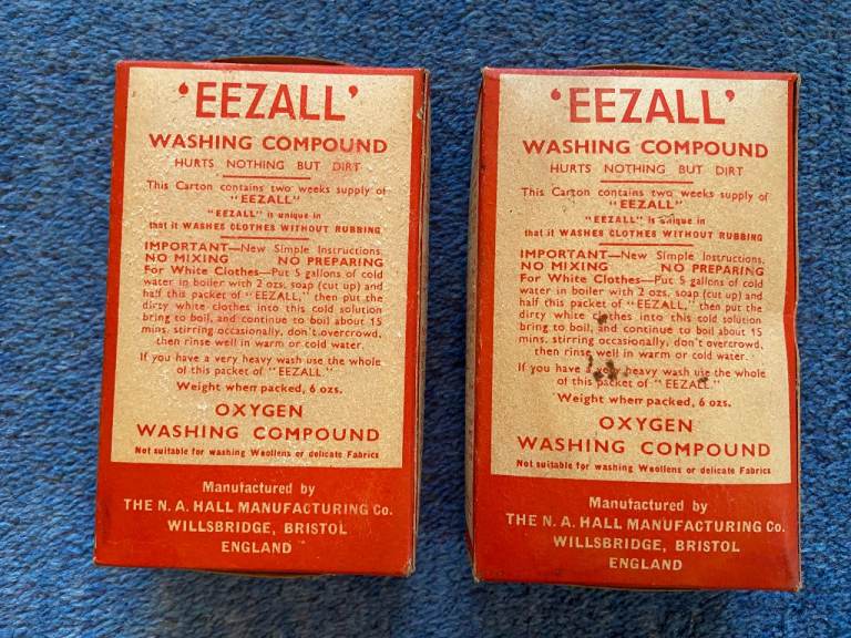 2 x Vintage WW11 Eezall Oxygen Washer Packets Unopened New Old Stock