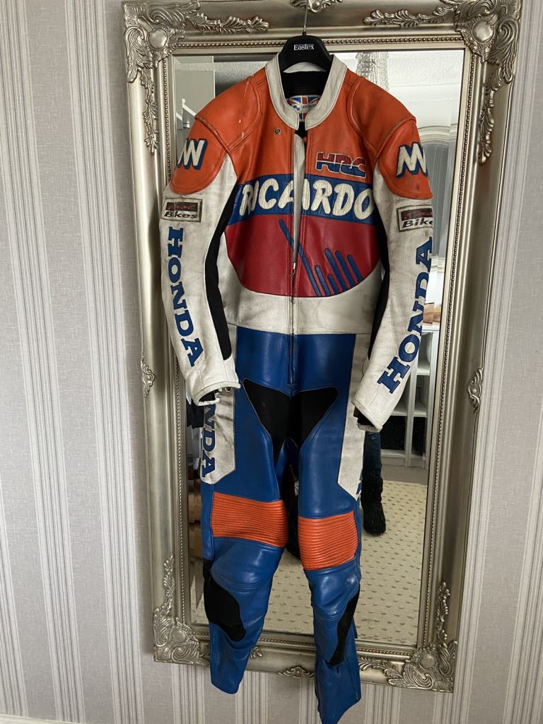 Rare Repsol Honda one piece motorcycle leathers