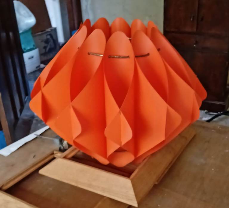 Spectacular late 1960s vintage lampshade. 50cm wide and 35cm high. £6. selling due to downsizing