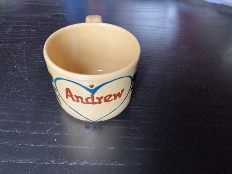 German hand made name mug (Andrew) from Weinberg