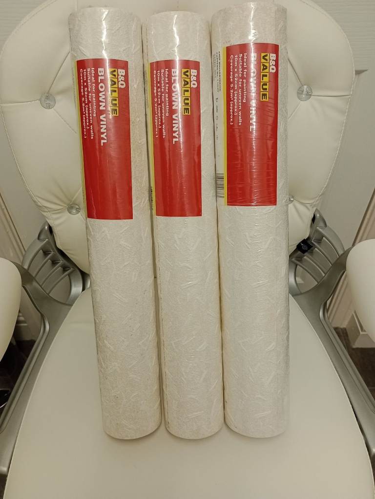 B&Q PAINTABLE WALLPAPER X 3 (UNOPENED) 