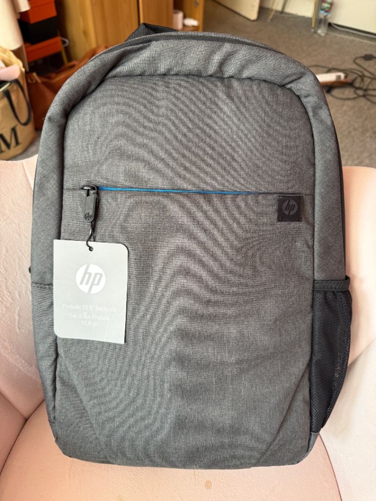 Brand New HP Prelude Water Resistant Laptop Backpack For Work/University - Grey
