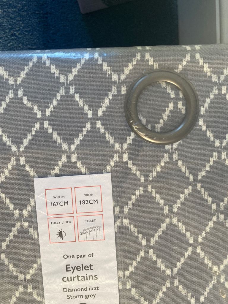 John Lewis Pair of Eyelet Curtains 