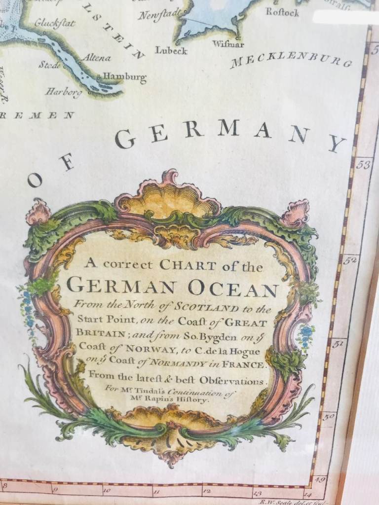 CHART MAP OF THE GERMAN OCEAN FROM THE NORTH OF SCOTLAND | in Newcastle ...