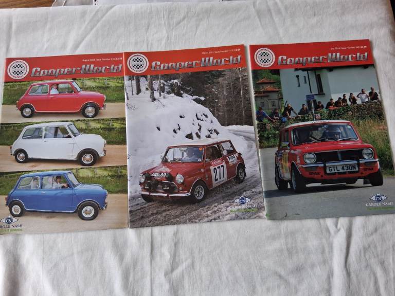 35x Mini cooper register A4 monthly club magazines in very good condition