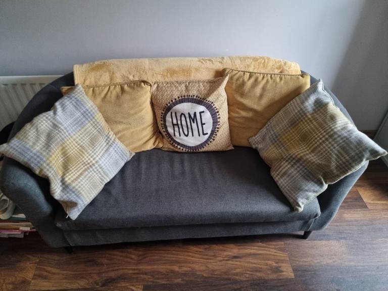 Argos Home Tub Fabric 2 Seater Sofa - Charcoal