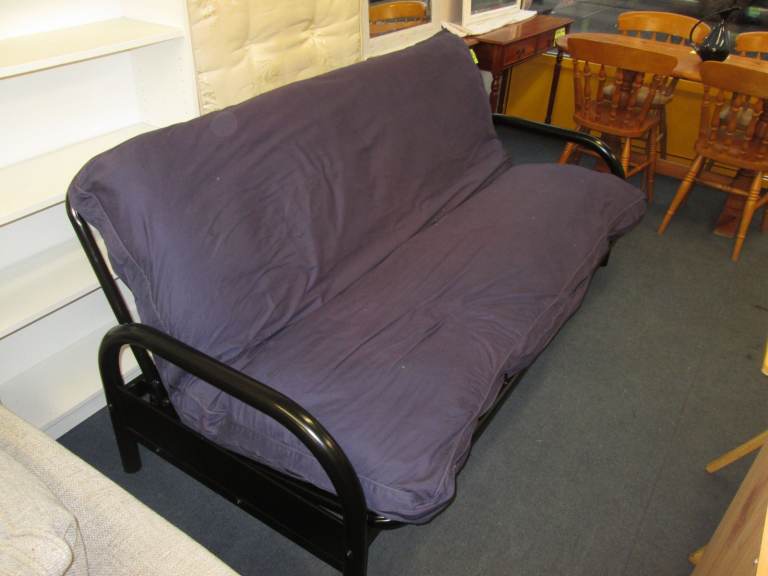 image for IKEA BLACK METAL FRAME FOLDING SOFA BED at HAVEN TRUST CHARITY SHOP