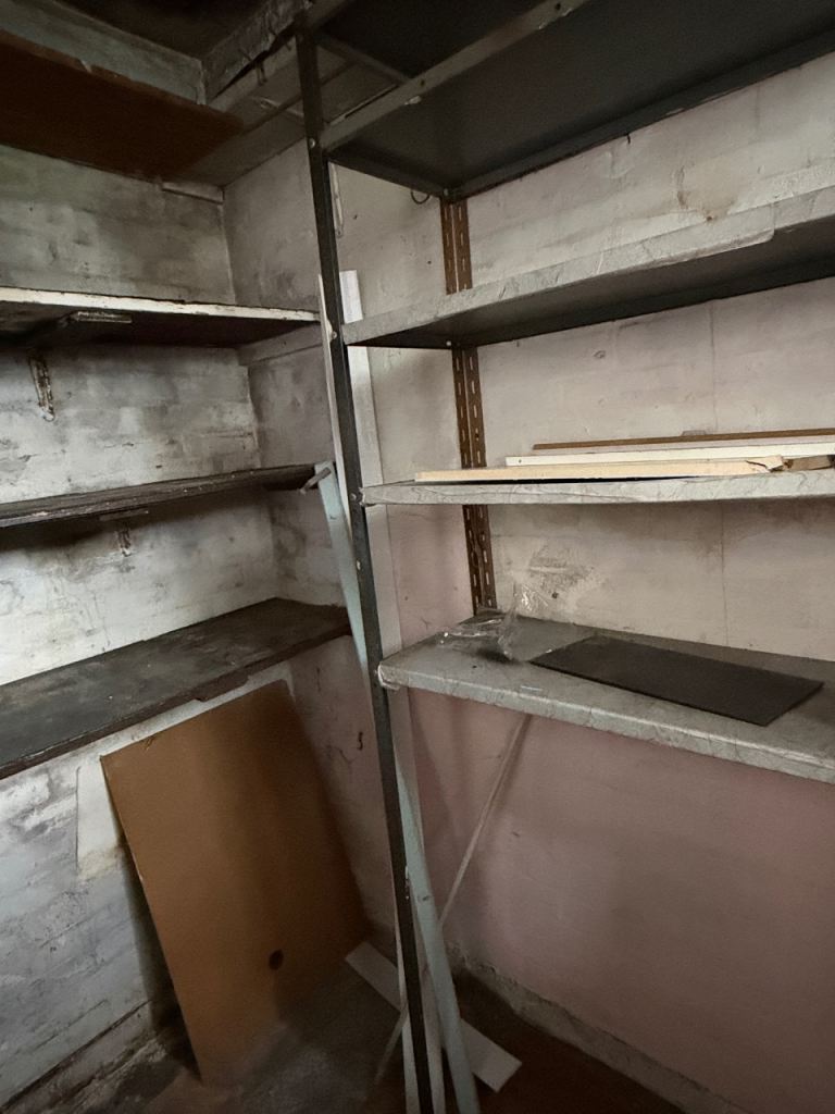 Metal shelves 