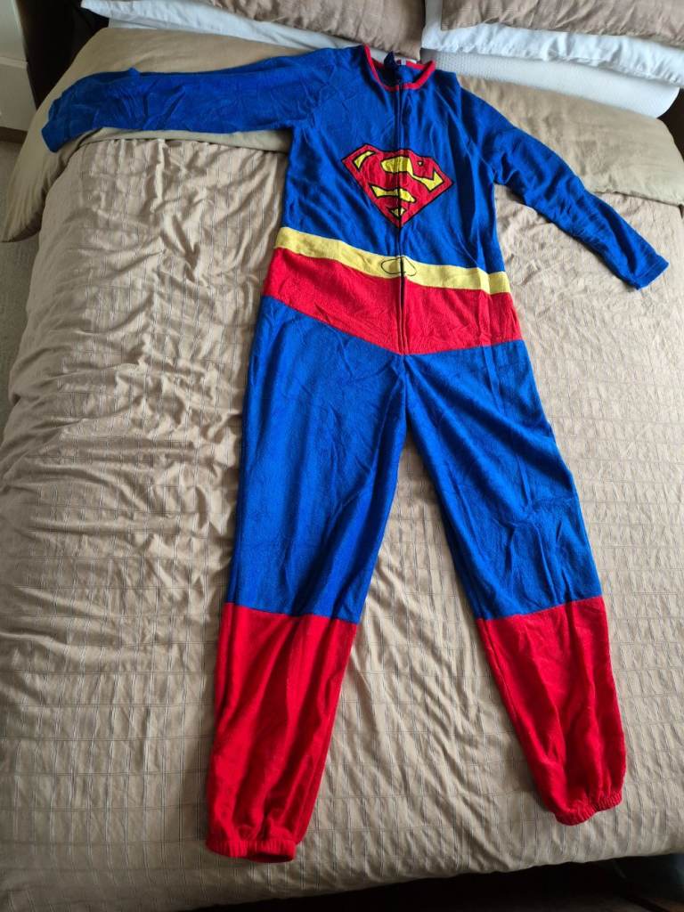 Superman Onesie Outfit in SMALL - or fancy dress - unused - brand new ...