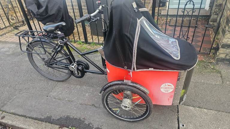 Nihola Family Electric Cargo Bike – Orange – Good working condition