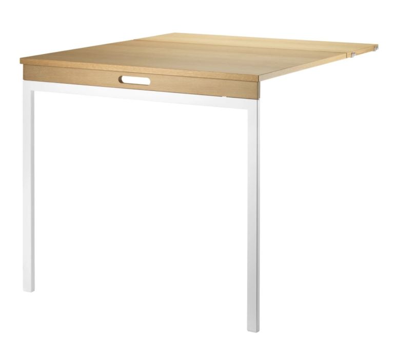 String system folding table oak