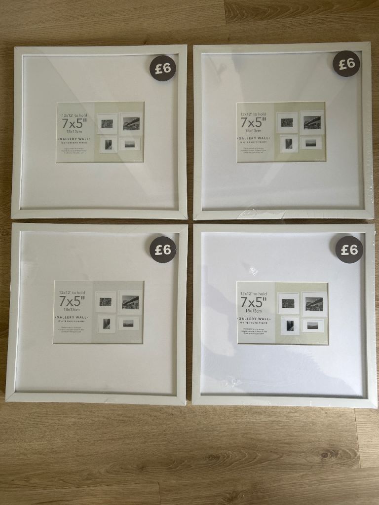 Four 12x12” photo frames with mount 