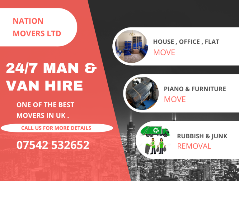 24/7 MAN AND VAN HIRE HOUSE OFFICE MOVE CLEARANCE RUBBISH DISPOSAL NATIONWIDE & EUROPE