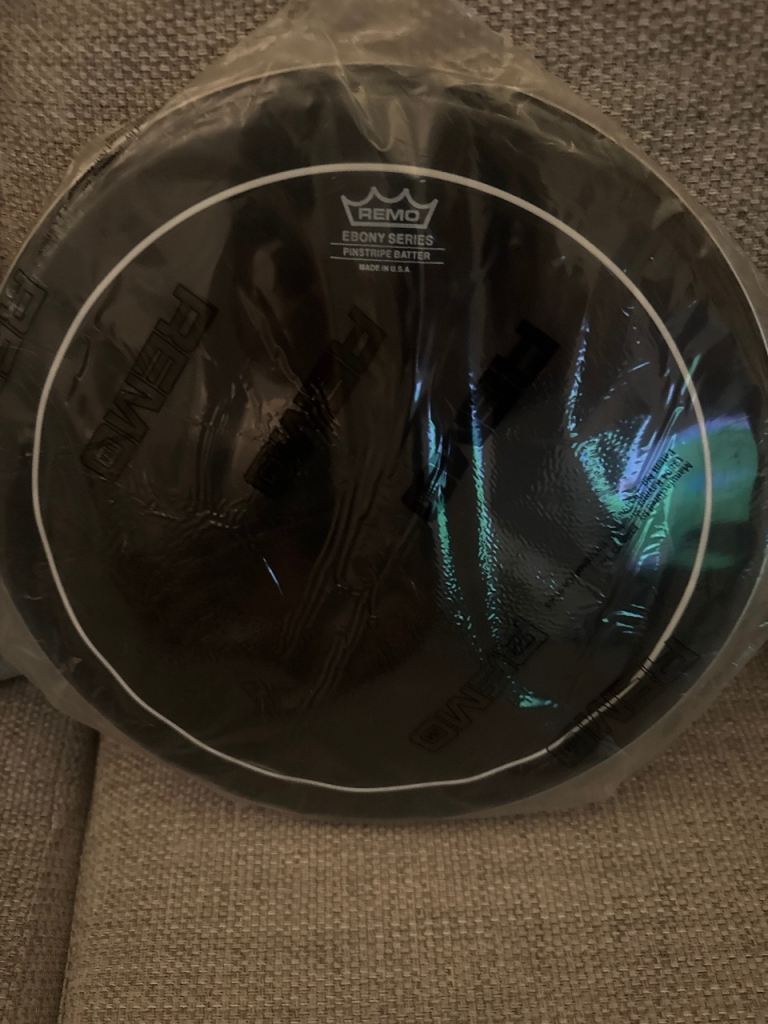 13”Remo Ebony Pinstripe Head New