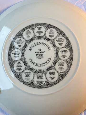 Souvenir & collectible Millennium 2001 plate The Sciences, size
