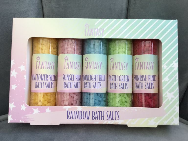 ‘Superdrug’ Fantasy Rainbow Bath Salts, 5 x 45g Boxed - BRAND NEW