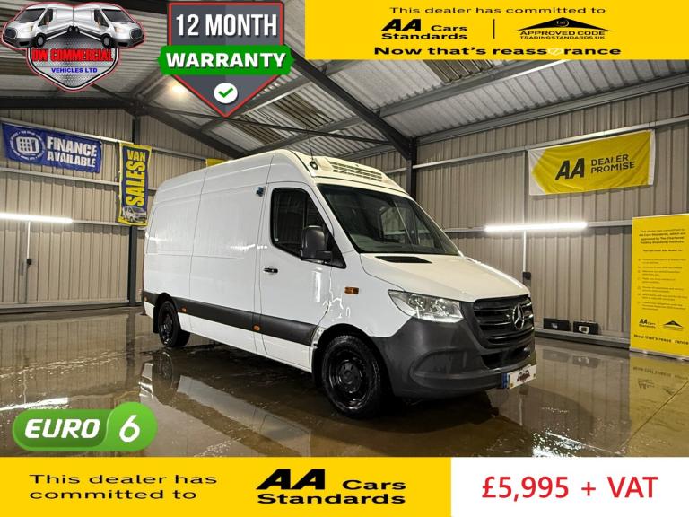2019 Mercedes-Benz Sprinter 69 Reg 314 CDI Progressive MWB Fridge Chiller + VAT PANEL VAN Diesel ...