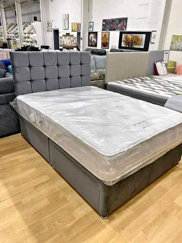 NEW Double Divan Bed Base With Mattress - Free Home Delivery 🚛ORDER NOW ...