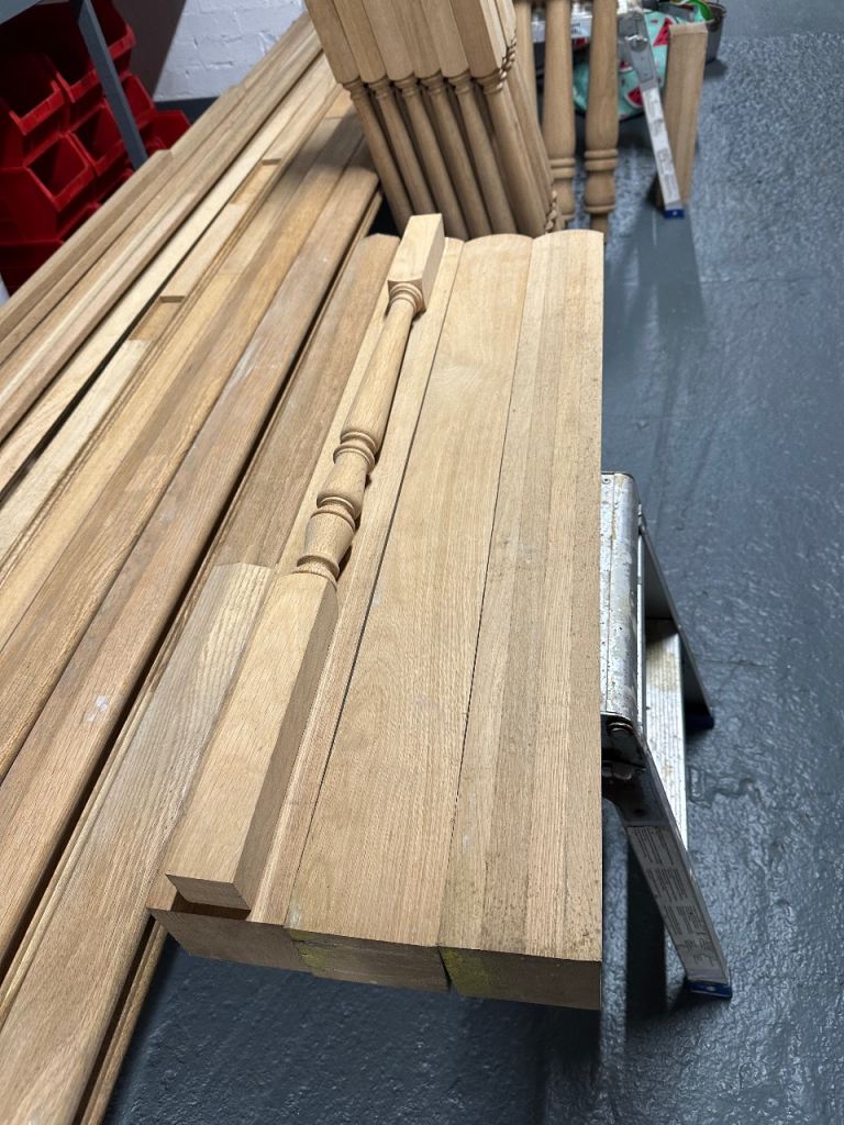 Solid Oak Staircase Parts