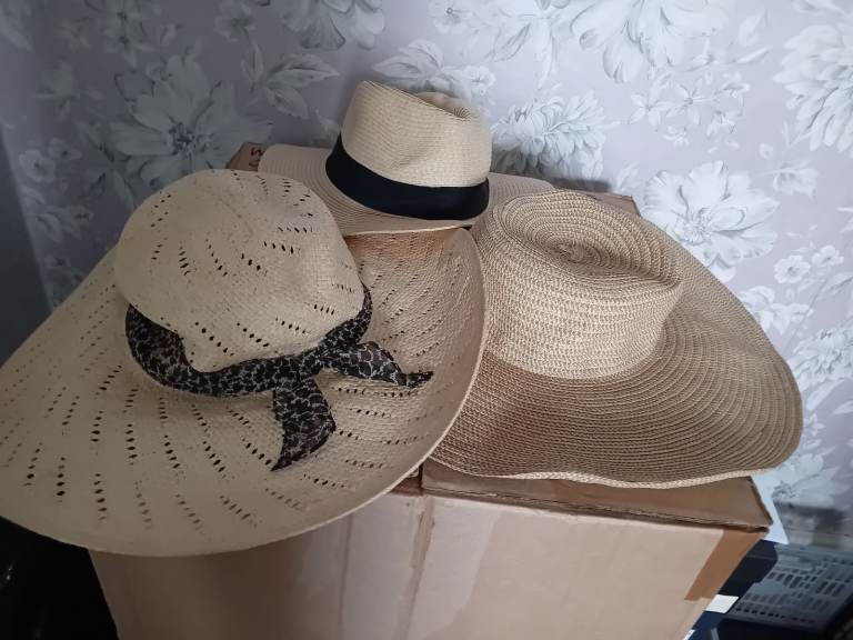 3 ladies summer hats.