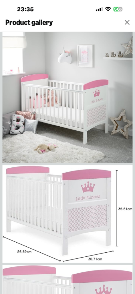 Little Princess Cot/Bed