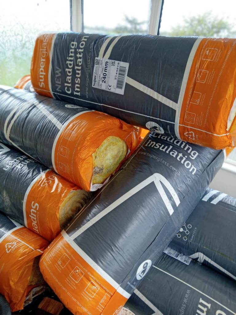 Insulation wool - 13 rolls NEW