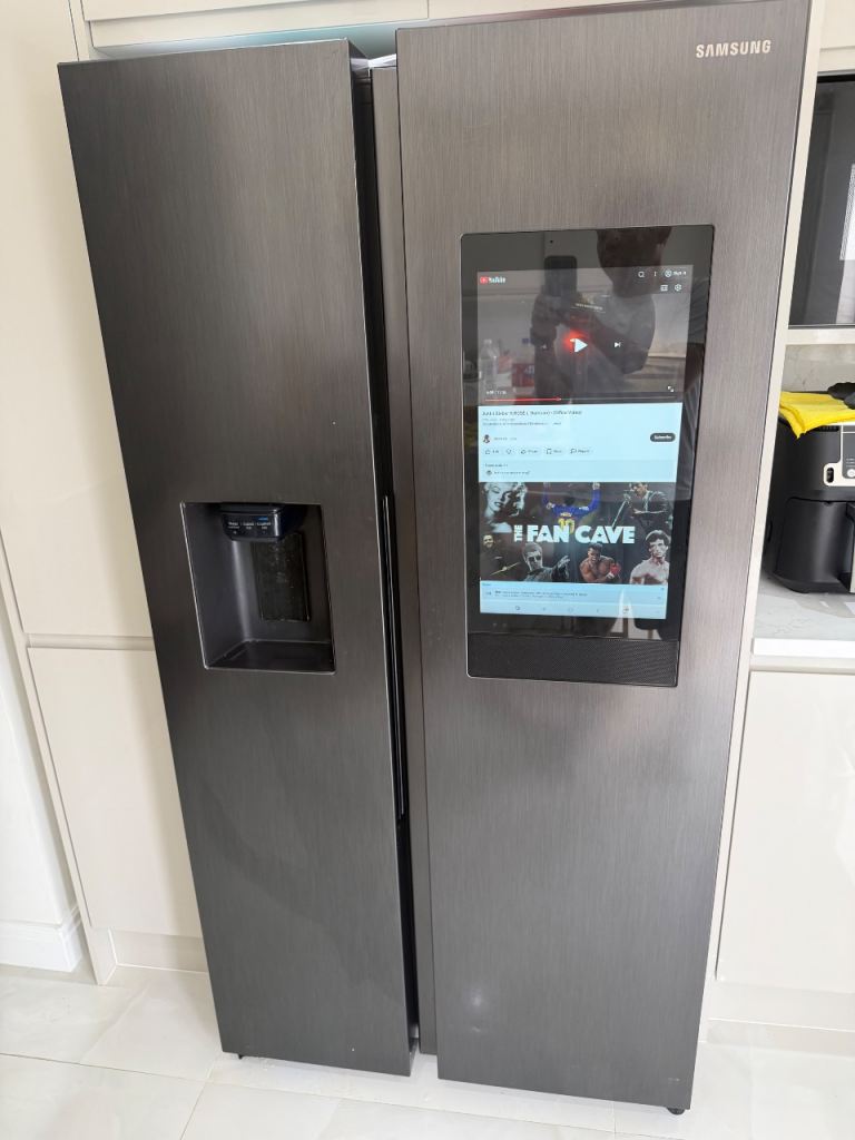 American Fridge Freezer Samsung TV screen 