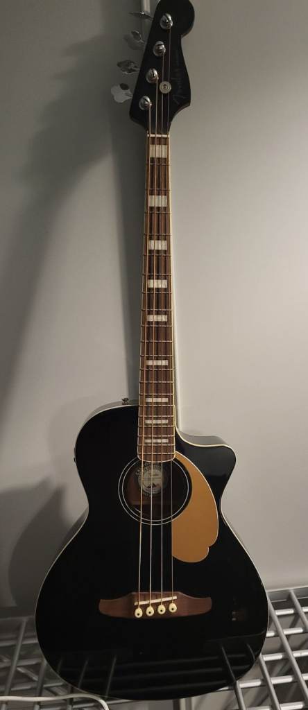 Fender kingman V2 JTB WN acoustic bass guitar in jetty black