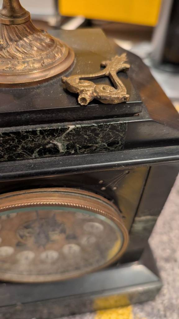 Antique French Marble Mantle Clock