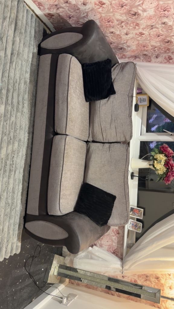 Grey Fabric Sofa – Good Condition