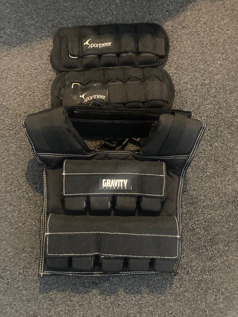 20kg weight vest and 5kg ankle straps 