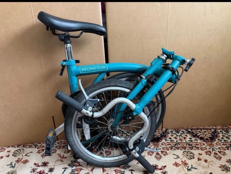 Brompton C Line M3E (3 Speed) folding bicycle - BLUE (GOOD CONDITION)