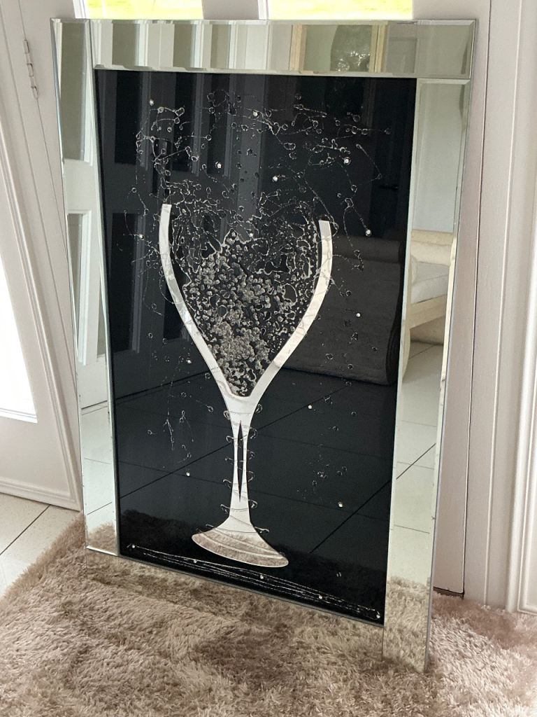 Champagne mirror picture x 2. £120 each