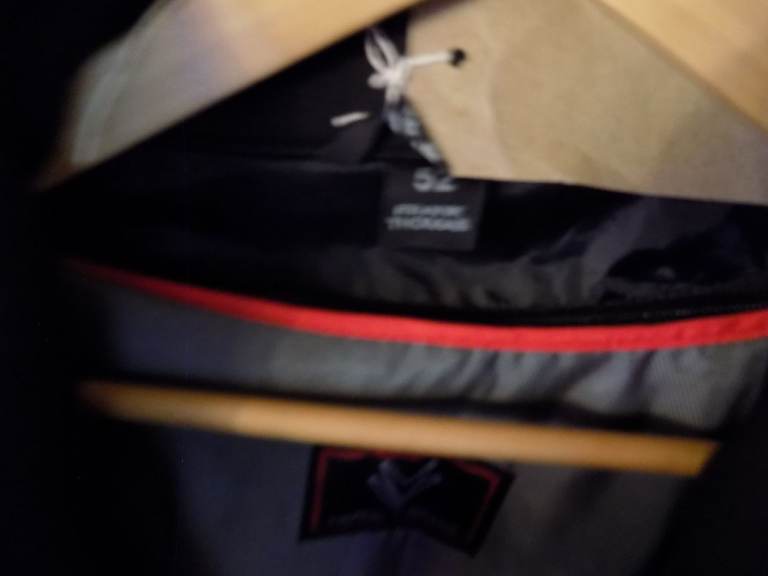 Frank Thomas Black Leather Motorcycle Jacket Size 52 Armoured Motorbike Jacket as good as new  