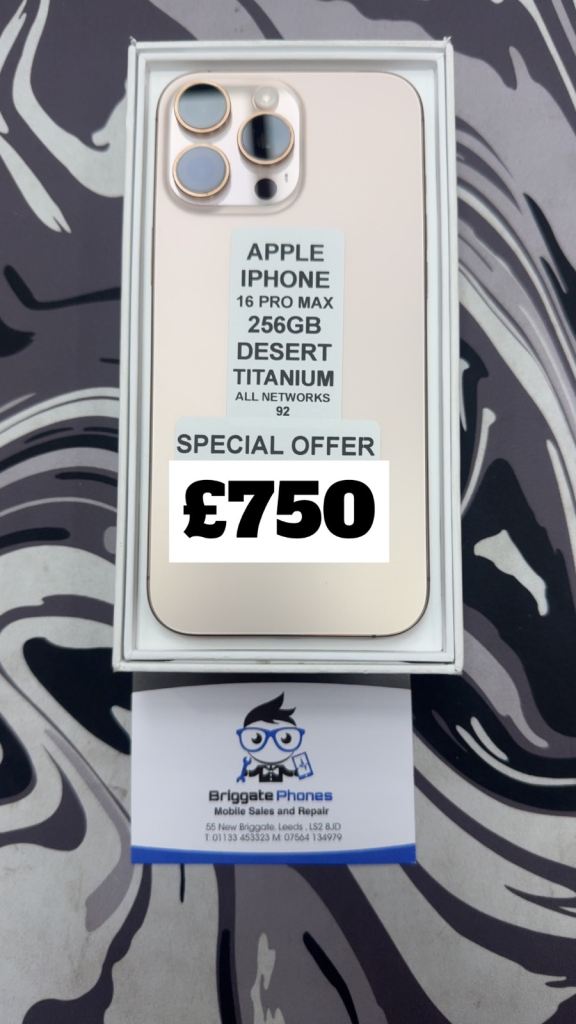 APPLE IPHONE 16 PRO MAX 256GB DESERT TITANIUM LIKE NEW