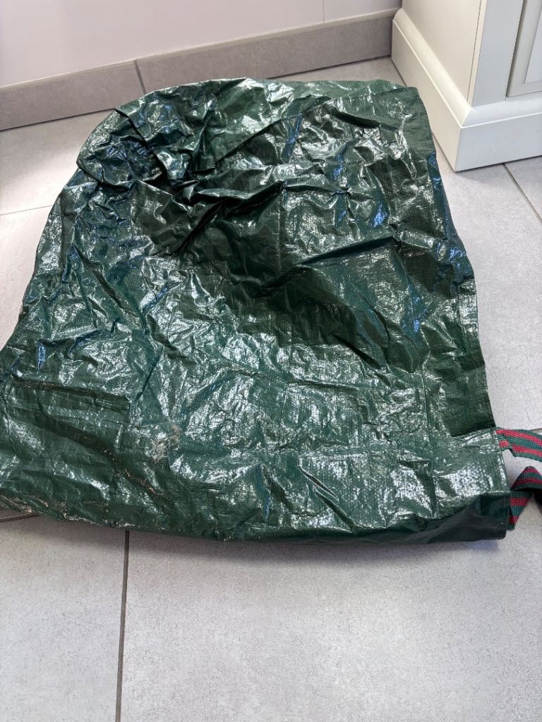 Green Xmas tree storage bag with handles