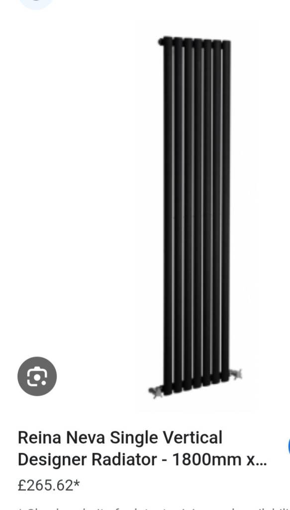 Two Reina Neva single radiators
