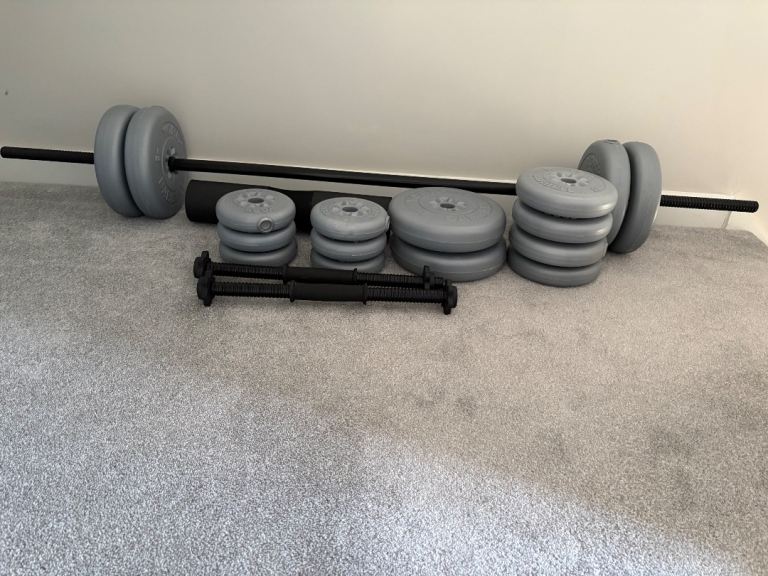 York Fitness Adjustable Dumbbell & Barbell Weight Set
