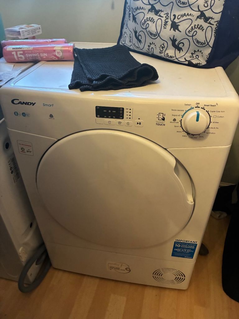 Candy Smart Tumble Dryer – White, Good Condition