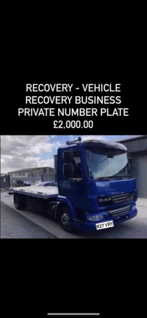 PRIVATE REGISTRATION PLATE NUMBERS
