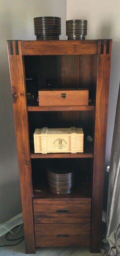 Acacia wood bookcase