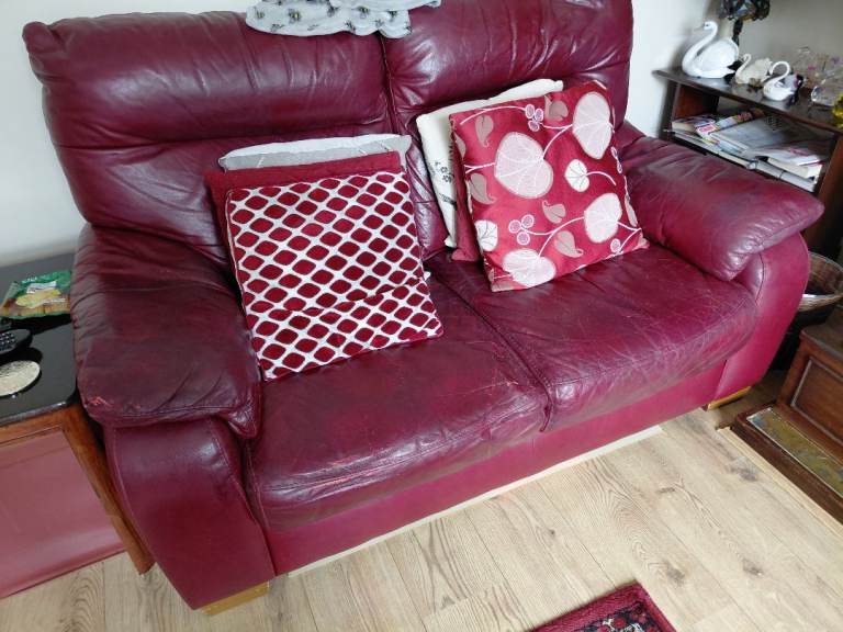 Pair of leather sofas