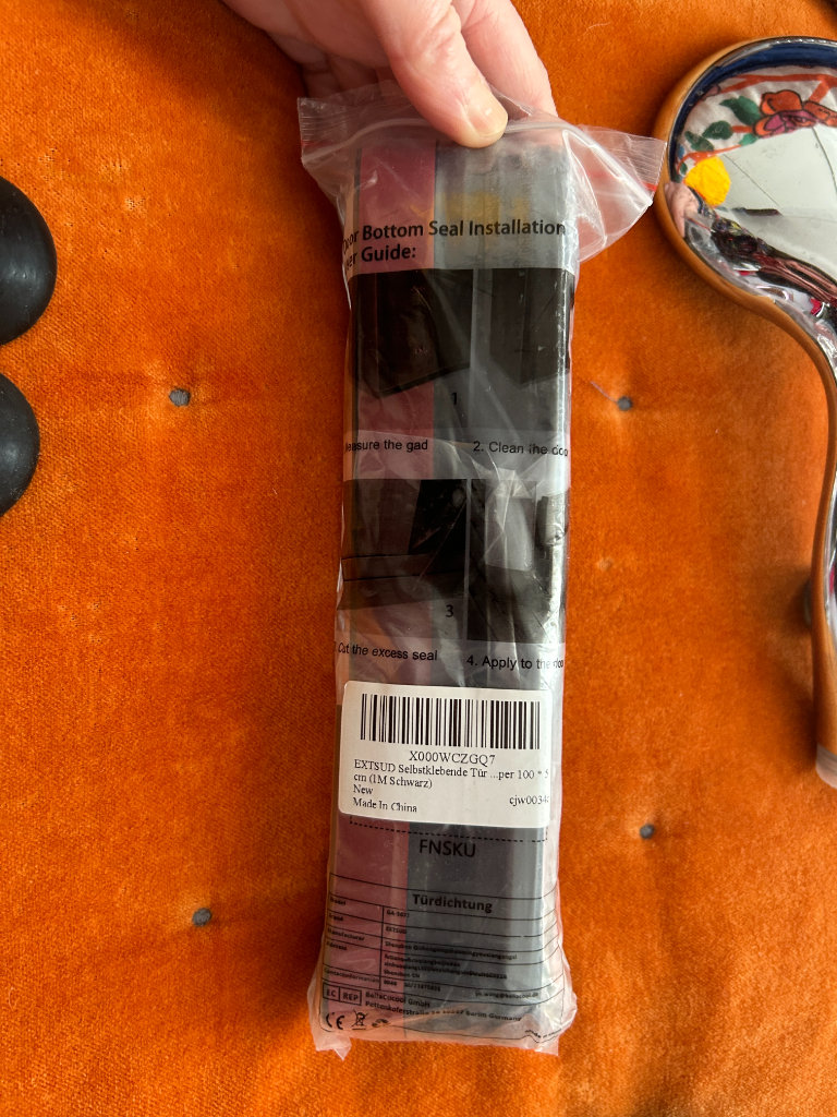 Adhesive Under Door Sweep Weather Stripping Rubber Bottom Seal Strip Draft Stopper Draught Excluder