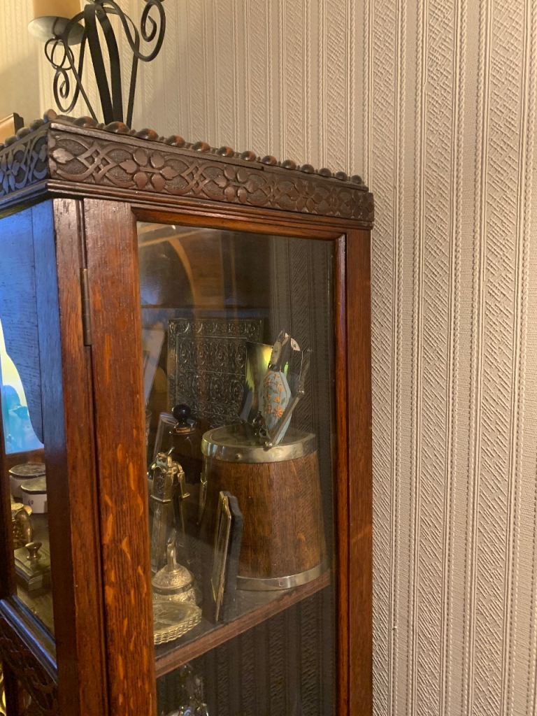 Glass display cabinet victorian