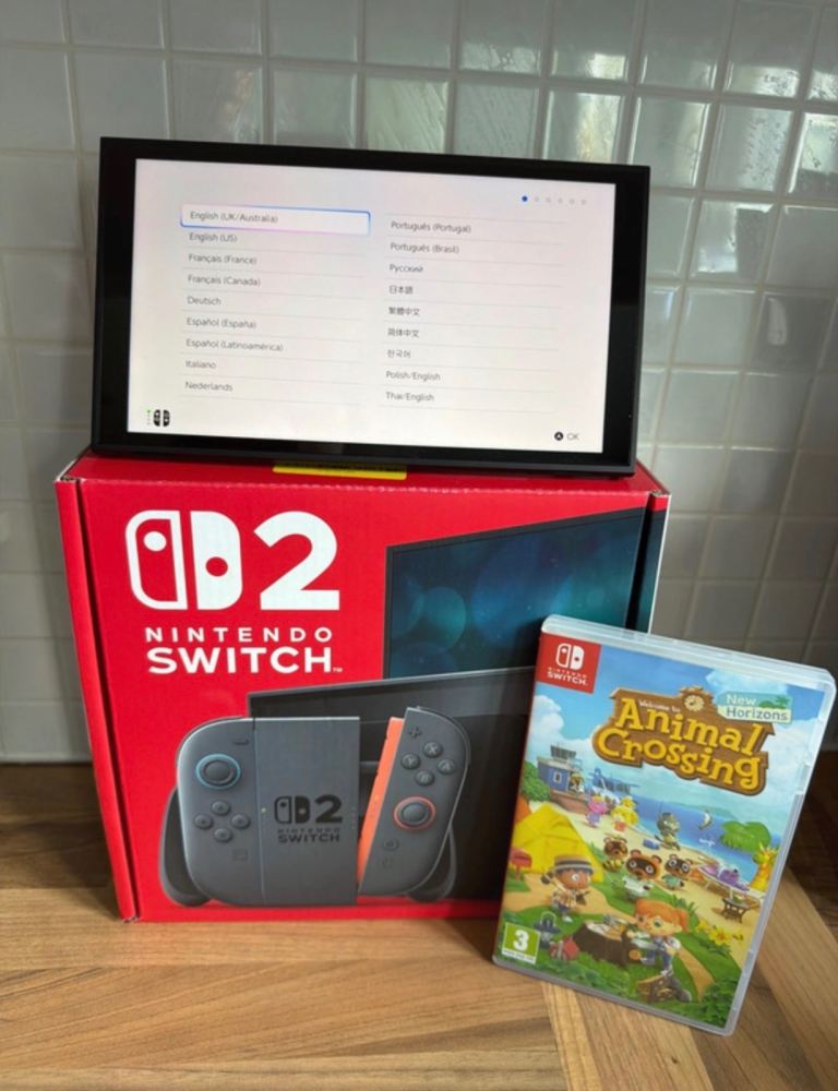 Nintendo Switch 2 Console with Animal Crossing Game – As Good As New