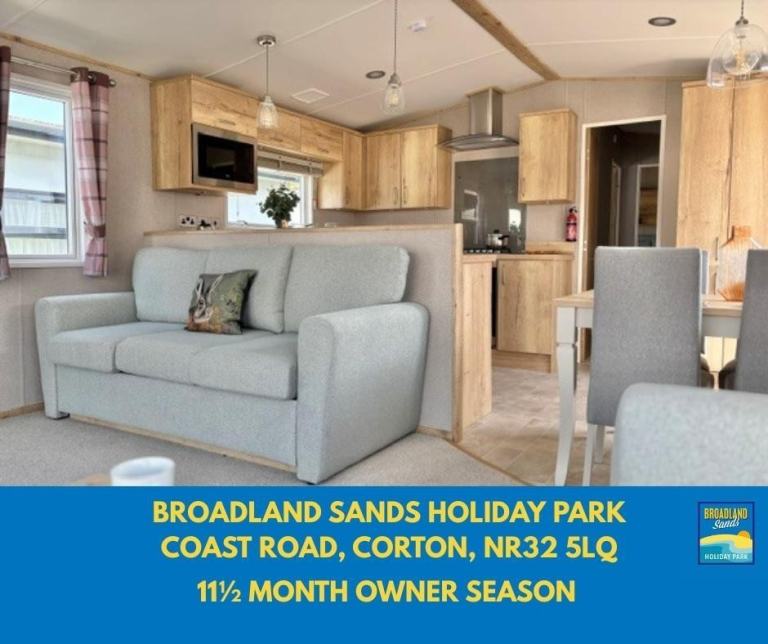 BRAND NEW STATIC CARAVAN FOR SALE AT BROADLAND SANDS HOLIDAY PARK 