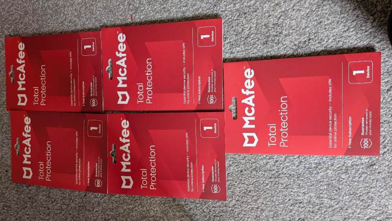 Mcafee anti virus 5 years with VPN