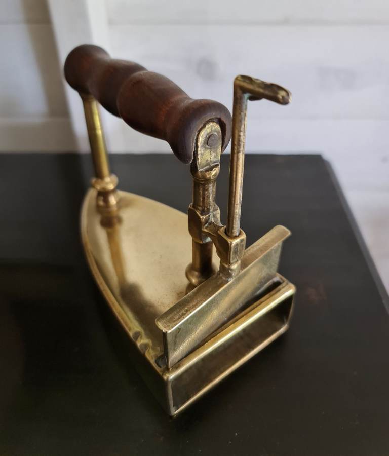 A Pair Rare Antique Victorian Solid Brass Flat Irons